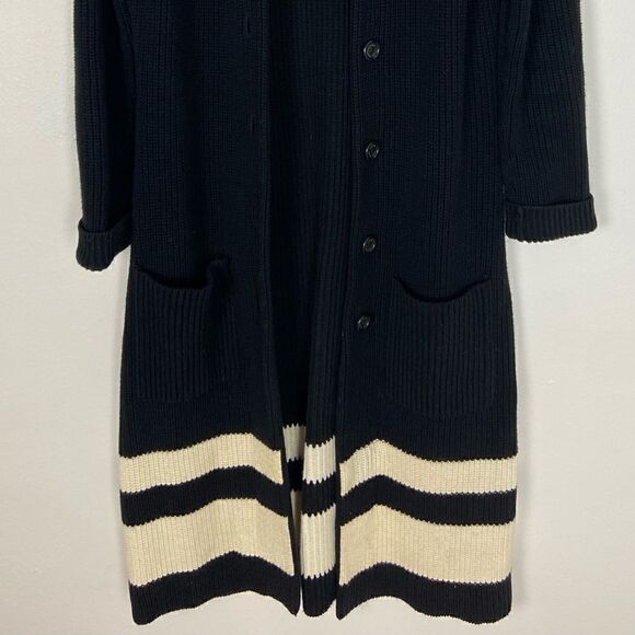 Lauren Ralph Lauren Duster Cardigan Long Line Coastal Grandma Old Money Small P - Picture 12 of 14
